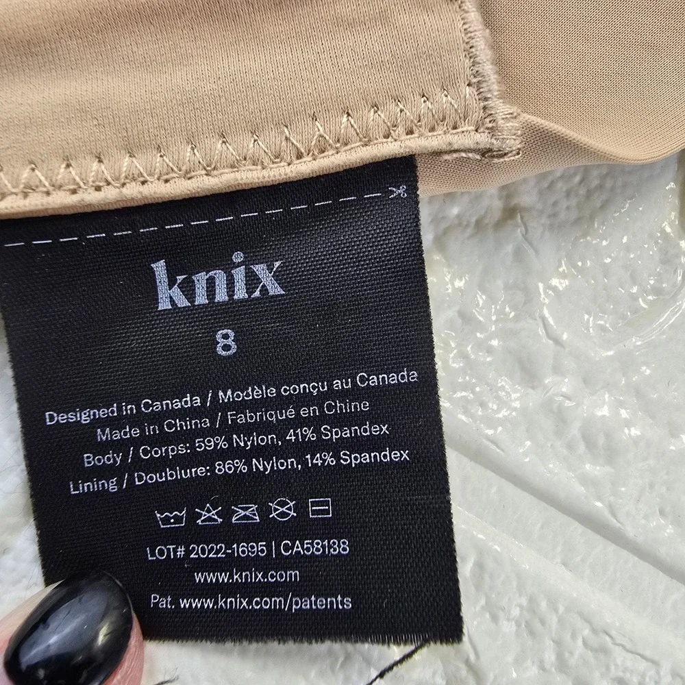 Knix Catalyst Sports Bra Womens Size 8 Beige High Impact Wireless Adjustable